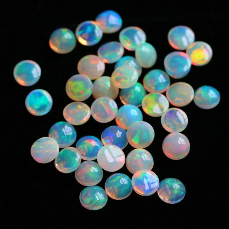 Wholesale 3mm 4mm 5mm Round Natural Cabochon Opal Loose - Buy Opal,Opal ...