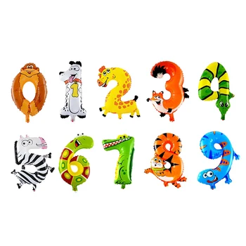 number shaped balloons