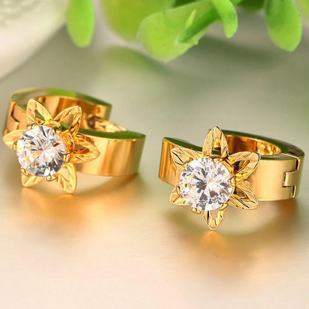 Stainless Steel Jewelry Chic Design India Gold Hoop Earrings Buy