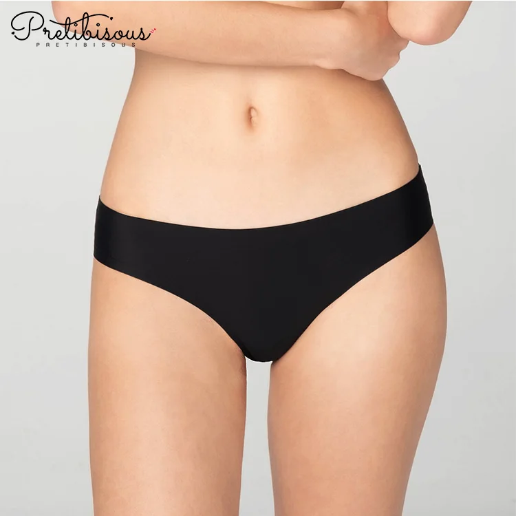 

PRETIBISOUS OEM Invisible Soft Briefs Sexy Black Seamless Ladies Panties Underwear, Black;nude