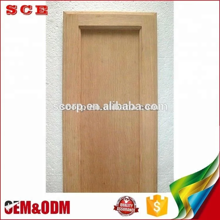 American Flat Insert Panel Red Oak Wooden Kitchen Cabinet Doors