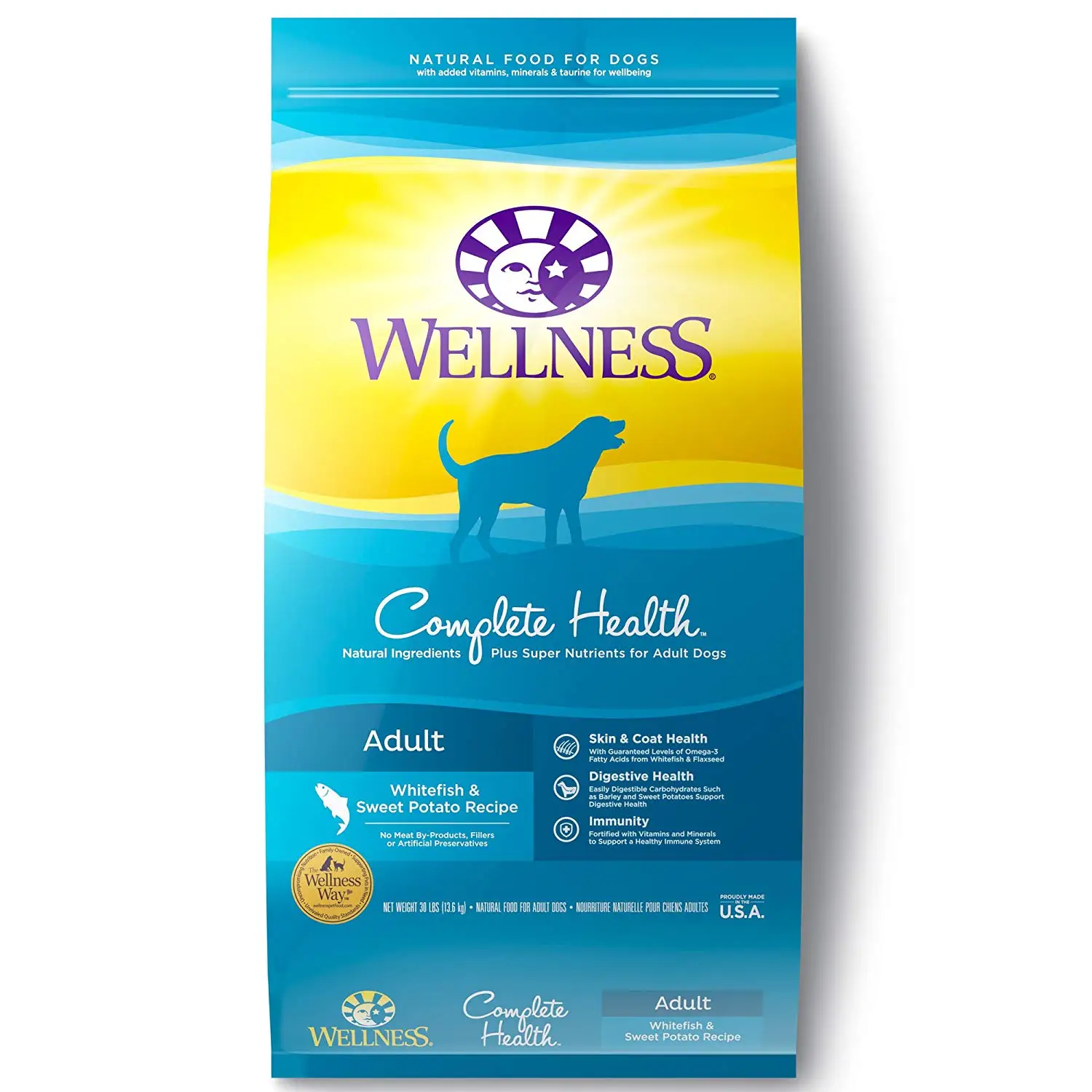 Wellness Complete Health Natural Dry Dog Food, Whitefish & Sweet Potato