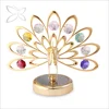 Crystocraft Gold Plated Metal Crystal Peacock Figurine Decorated with Crystals from Swarovski Wedding Gift