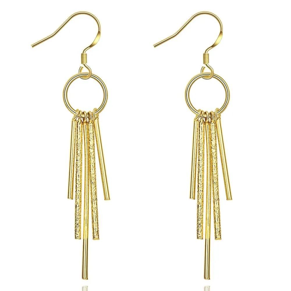 18k Gold Plated Brass Saudi Jewelry Dangle Earrings - Buy 18k Gold ...