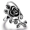 Individuality Rose Ring Flower Openwork Carved Drops Vintage Prevent Allergy Women's Rings(r000030)