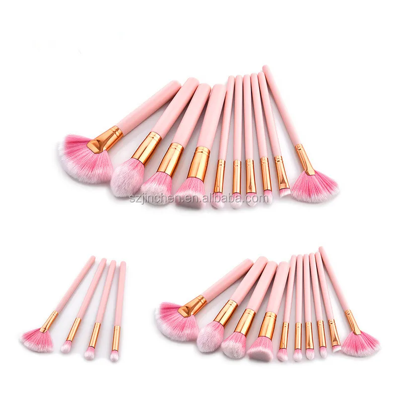 

4 Pcs/Set Makeup Brush Set Private Label Make Up Tools Professional Makeup Brushes Powder Cosmetic Brush Beauty Accessories, Champagne gold