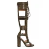 Handmade shoe factories alligator Pattern PU upper open-toe high help causal sandals
