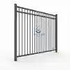 Wrought Iron Gate Mounted Between Stone Pillars Secure-Nett fence
