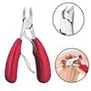 Toenail Clippers for Thick or Ingrown Nails - Heavy Duty Stainless Steel Soft Grip Toe Nail Cutters Olecranon Short HA01759