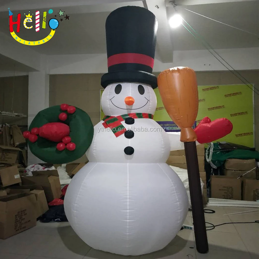 Led Lights Christmas Inflatable Snow Man Inflatable Snowman With Whisk ...