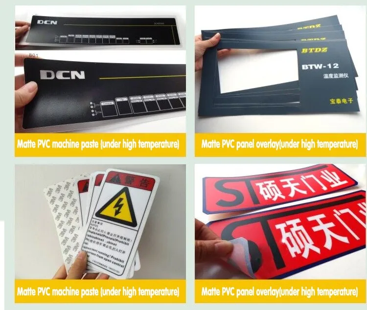 Plastic Material Type Custom Heat Resistant Remote Control Sticker