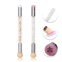 

BORN PRETTY Dual-ended Gradient Stamper Nail Brush Sponge Head Rhinestone Handle Bloom Nail Brush