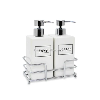 soap and hand cream dispenser set