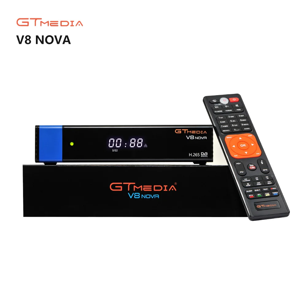 GTMEDIA V8 NOVA Blue with built-in wifi HEVC AVS+ H.265 satellite tv receiver  for north america