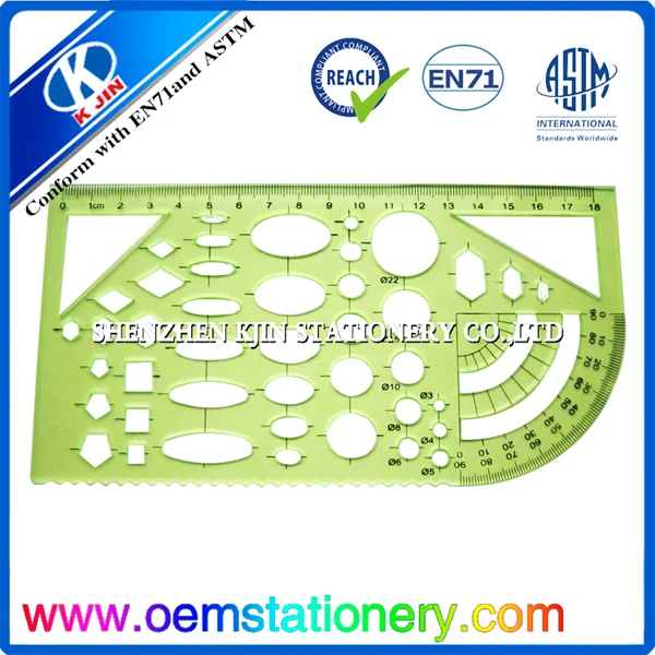 Custom Multifunctional Template Ruler Drawing Circle Geometry