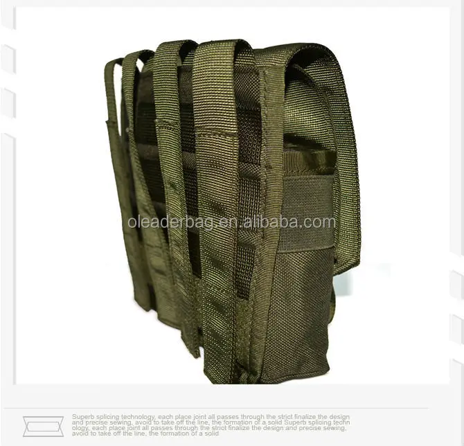 Olive EMDOM CQB AK-M4 Double Mag Pouch Molle System
