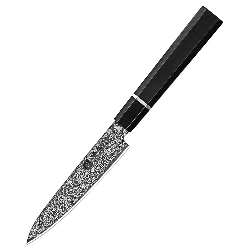 

5 inch Japanese handmade damascus steel kitchen utility knife