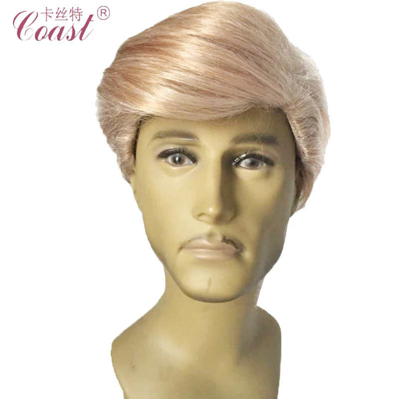 

QY-1069 fashion mens brown synthetic donald trump wig