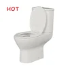 2019 Sanitary Ware Two pcs Toilet 180mm P-trap Drainage Pattern Siphonic Flushing Double Push Buttons Plastic Storage Tanks