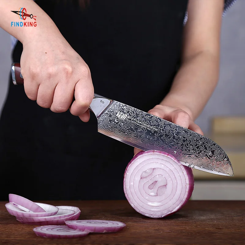 

6 pcs Japanese AUS-10 kitchen Damascus knife set