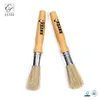 China Local Factory Wax Brush Wooden Handle Round Paint Brush