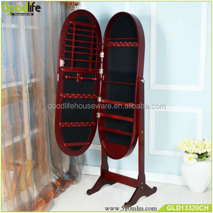 GLD13320 mirror jewelry cabinet-8