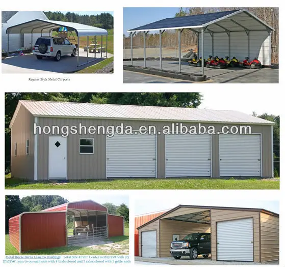 Low Cost Garage Shed Designs/ Steel Garage Buildings /portable Garage