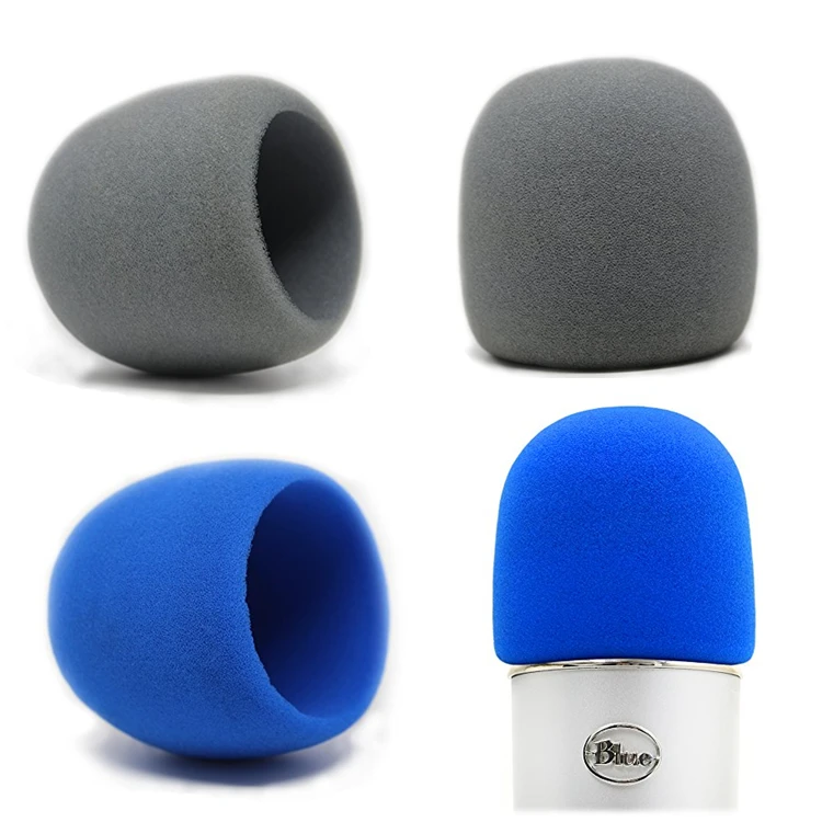 Professional Print Logo Mic Foam Cover Custom Sponge Microphone Foam