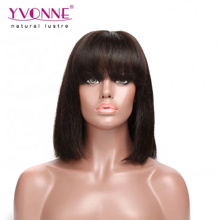 

Wholesale Human Hair Short Straight Lace Front Wigs For Black Women