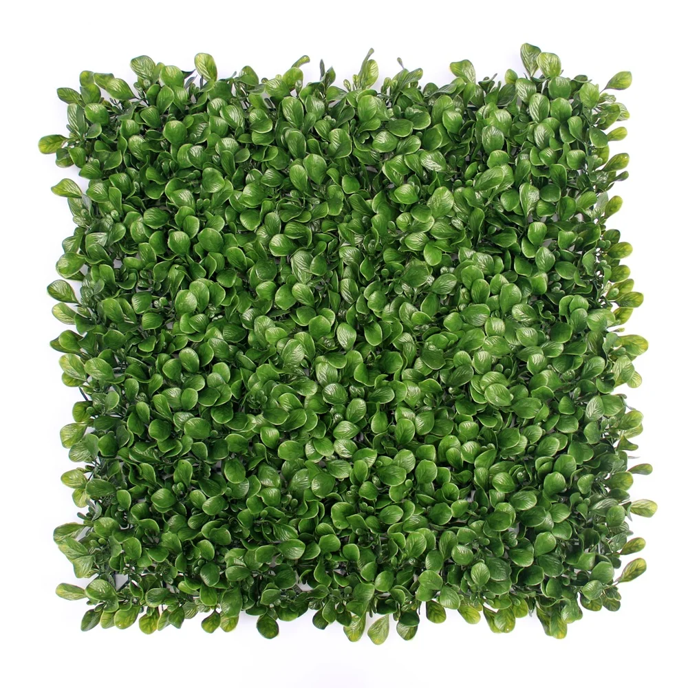 

12 pieces 50 x 50 cm artificial boxwood hedge panels ivy plant