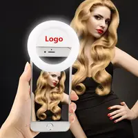 

LED Ring Selfie Light for Smart Phone selfie ring light RK14 with mirror, warm light