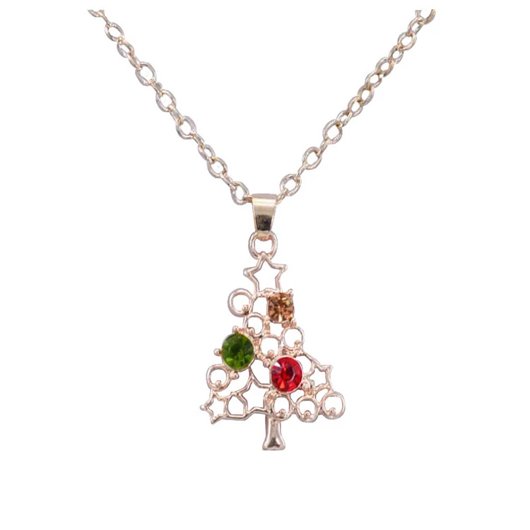 

Christmas Tree Stars Necklaces For Women Best New Year Gifts Crystal Chains Necklace Jewelry (KNK5019), Same as the picture