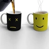 morning waking up expression promotional temperature seisitive hot color-changing magic ceramic cup