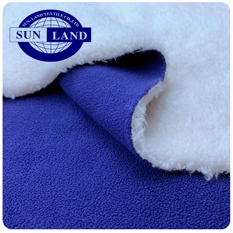 Knitted Bonded 100 Cotton Terry Fleece And Shu Velveteen Fabric For Winter Hoodie Buy 100
