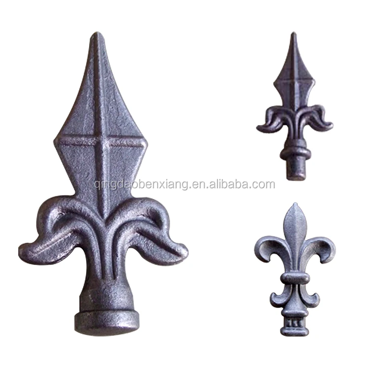 

wrought iron spears steel forged spearhead fence railing tops casting finials, As your requirement