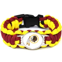 

manufacturer wholesale plastic buckle america football Conference team logo 23cm nfl paracord bracelet women