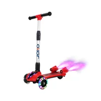 

3 Wheel Folding Adjustable Electric Kids Kick Scooter Spray Scooters with Led Lights