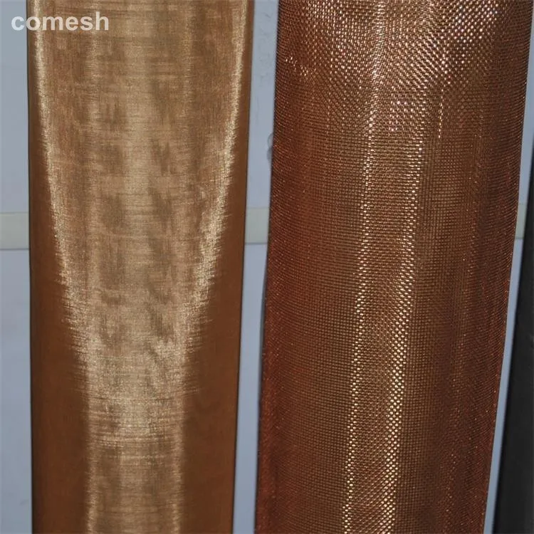 120/150/200 Mesh Pure Copper Shielding Wire Mesh For Faraday Cage Stock