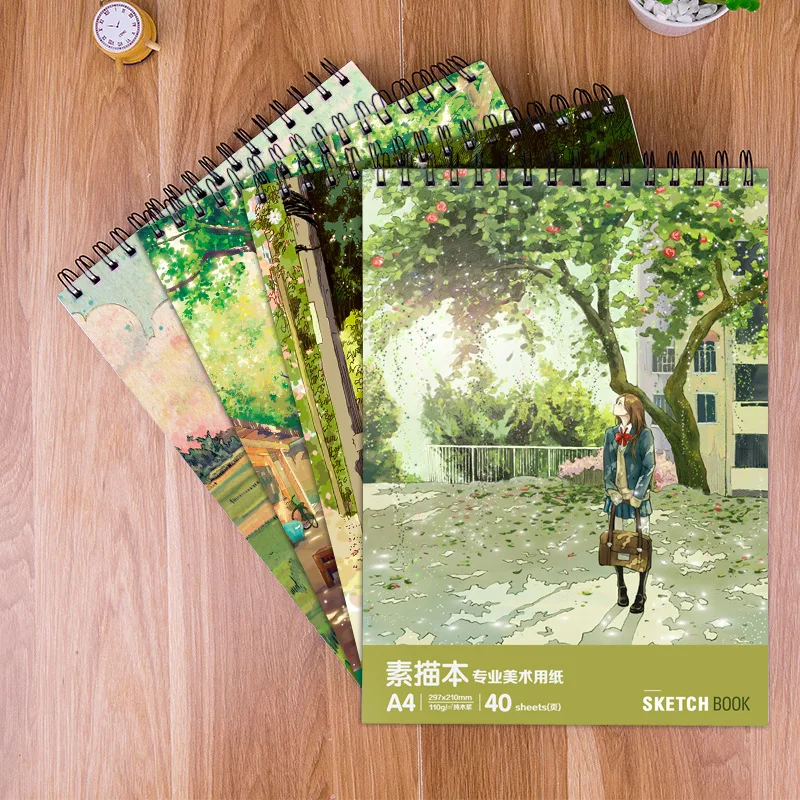 Popular Full Color Hardcover A4 Study Tool Hand Painting Kids Sketch