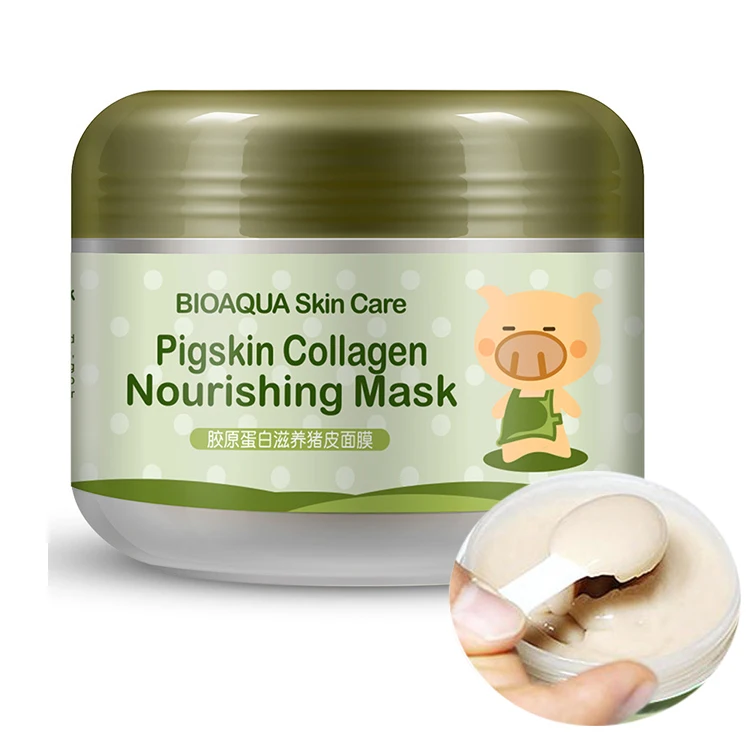 

Private albel BIOAQUA Whitening Moisturizing nourishing PigSkin Clay Collagen Protein mud Mask