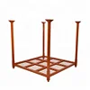 Hot sale industrial powder coating steel stackable square hollow tube tire storage rack with base mesh for sale
