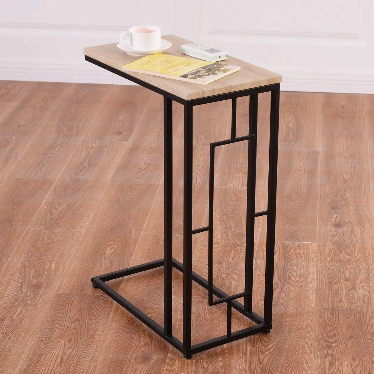 KCHEX>Modern Coffee Tray Side Sofa End Table Ottoman Couch Room Stand TV Lap Snack>Our modern C shape coffee tray side sofa end table Can be used as end tables, lamp tables, decorative displays tables