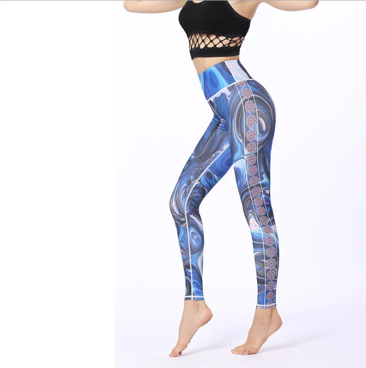 

Dye sublimation spandex sexy lady yoga leggings custom fitness wear