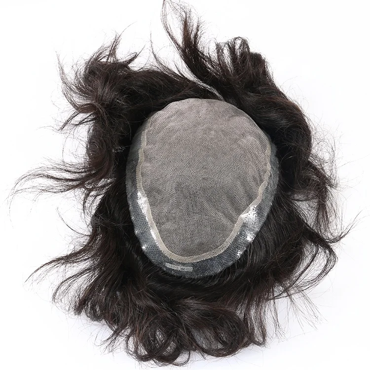 

Premium Quality Men Hair Replacement Hair Piece Men Toupee Thin Skin Indian Remy Human Hair Toupee For Women