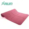High quality laser engrave tpe yoga mat body alignment line tpe sport yoga mat yoga matt