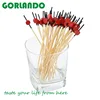 90mm ball red bead cocktail bamboo food picks