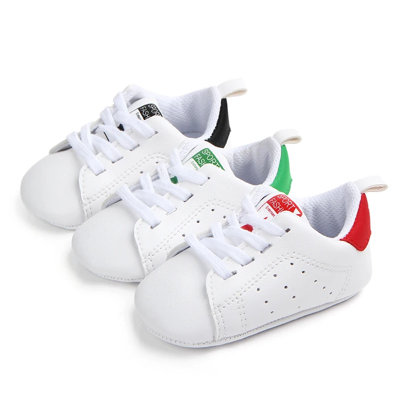 

New arrival hot selling soft leather baby shoes, Red/green/black