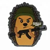 Customized clothing Logo rubber label hat silicone tag 3D PVC Patch