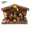 China factory direct sale OEM gift souvenirs holy family polyresin figurines set christmas nativity set for sale