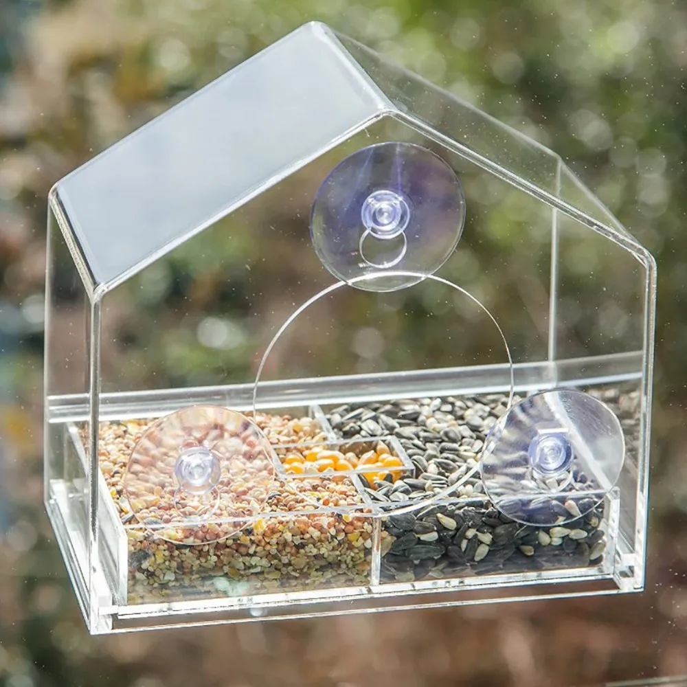 Clear Acrylic House Shaped Bird Feeder Plexiglas Bird Feeder Buy